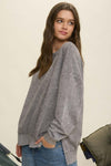 LS Side Slit Washed Top