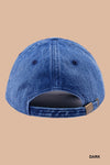 Denim Washed Bow Cap