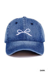 Denim Washed Bow Cap