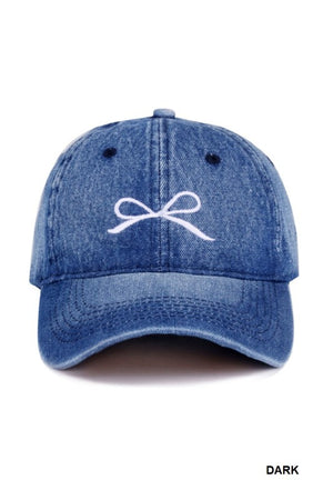 Denim Washed Bow Cap