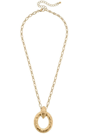 Mae Hammered Pendant Necklace