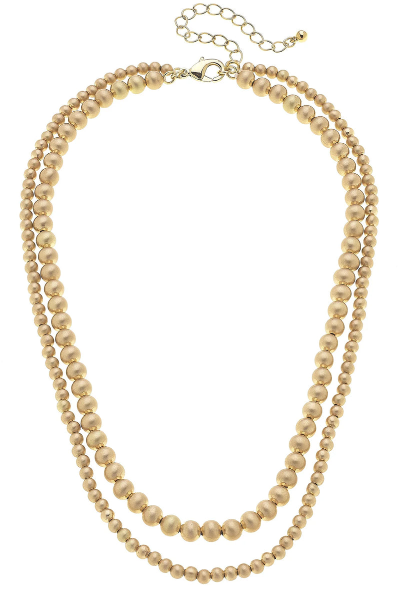 Ember 2-Row Ball Bead Necklace