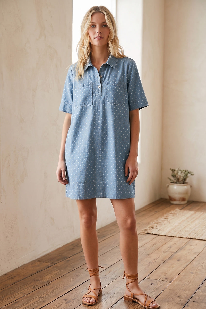 fresh soul denim dress Chambray Size:XL (member) You want to look 2021/9 Love dress Machine wash cold with