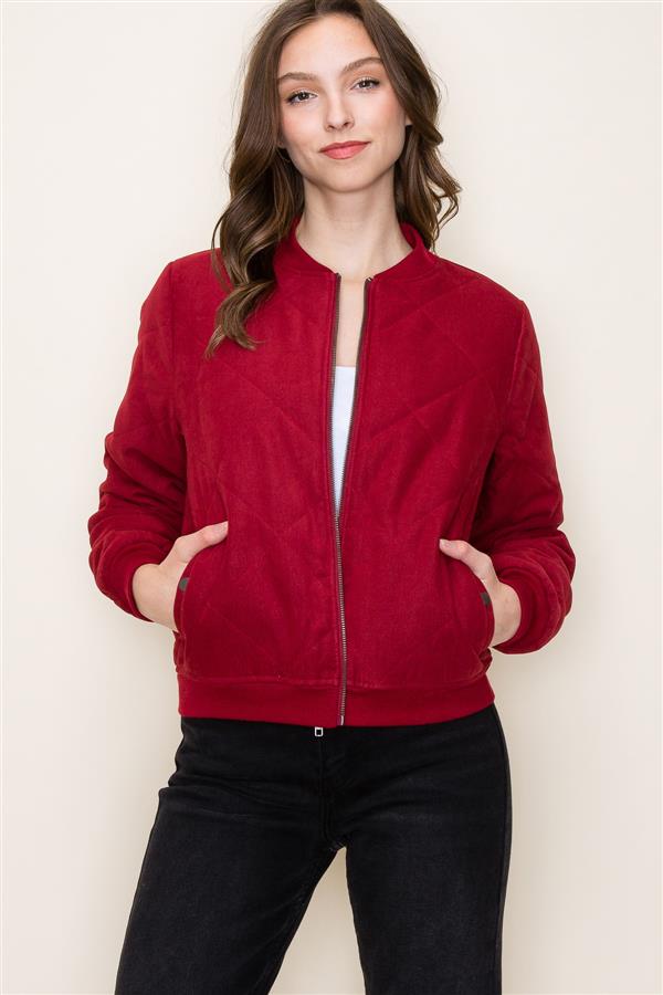 Quilted Bomber Jacket