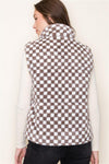 Checkered Fur Polar Vest
