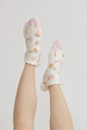 Mushroom Pom Home Socks