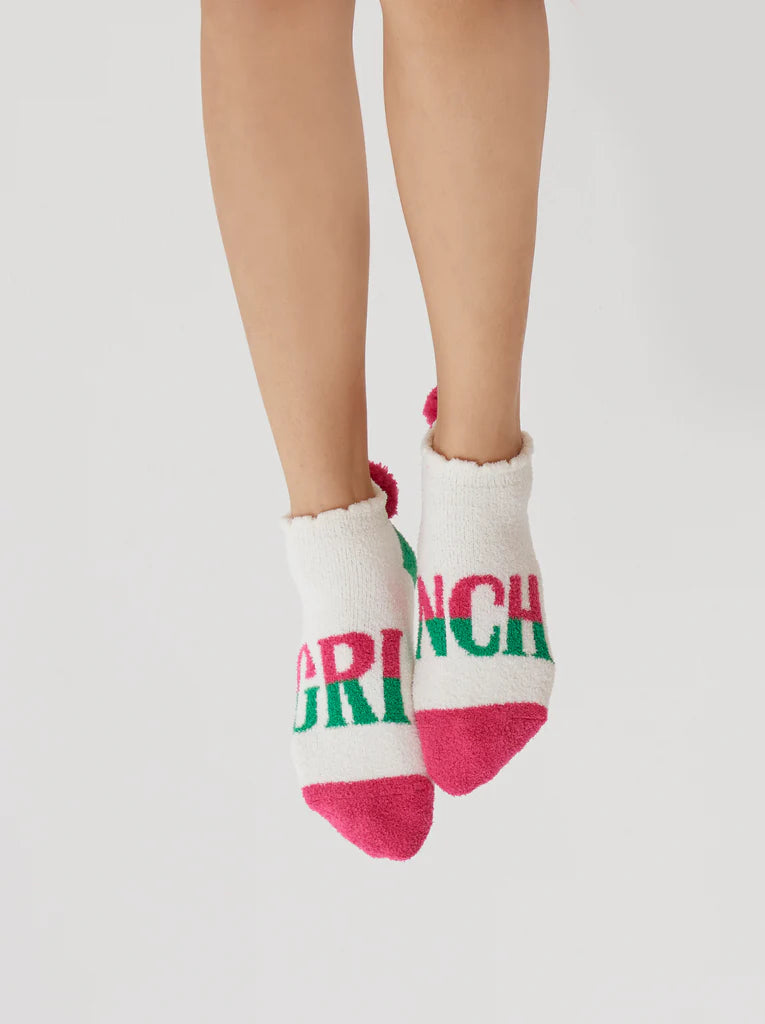 Grinch Home Pom Pom Socks