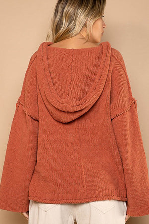 Button Closure Sleeve Sweater