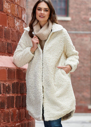 Agnes Long Quilted Sherpa Coat