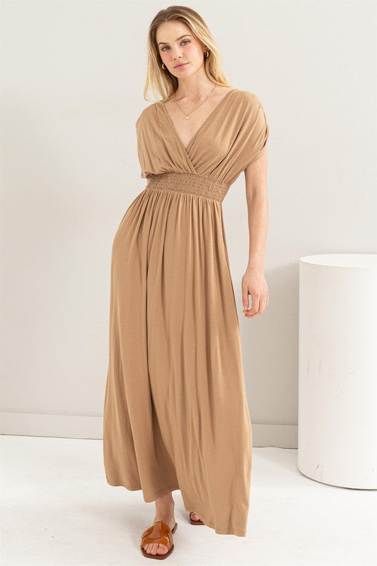 Jersey Knit Smocked Waist Maxi Dress Free Souls Boutique Jersey Knit Smocked Waist Maxi Dress Free Souls Boutique