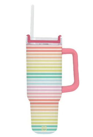 Sunset Stripe Stainless To Go Tumbler