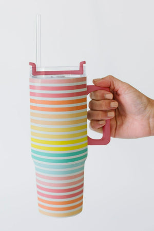 Sunset Stripe Stainless To Go Tumbler