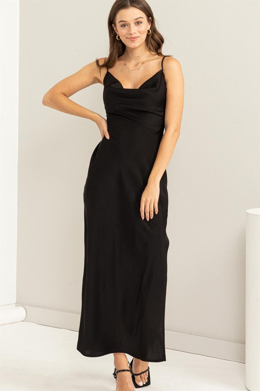 Heart Throb Satin Midi Dress