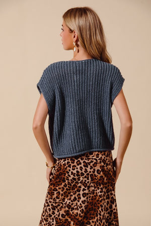 Big Button Sweater Vest