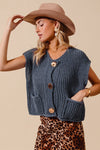 Big Button Sweater Vest
