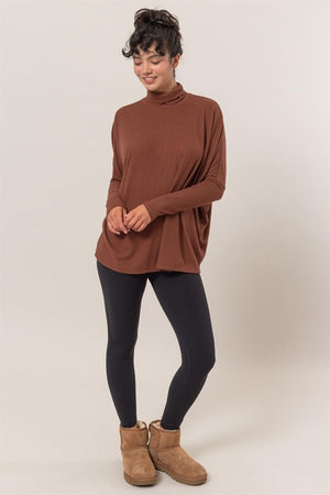 Dolman Sleeve Turtleneck Top