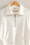 Half Zip Kangaroo Pocket Sweatshirt
