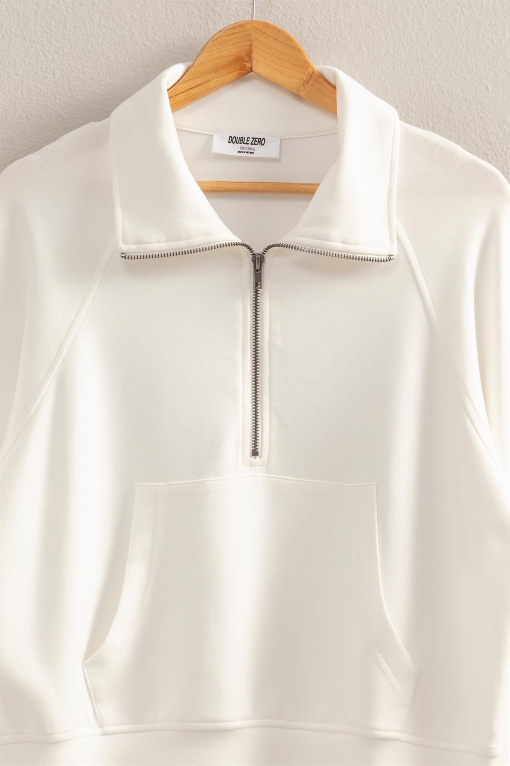 Half Zip Kangaroo Pocket Sweatshirt
