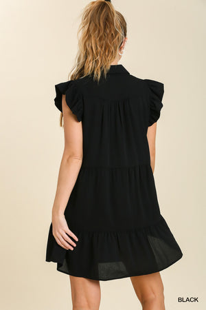 Solid Tier Collar Dress