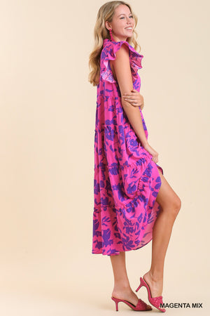 Print Tier Maxi Dress