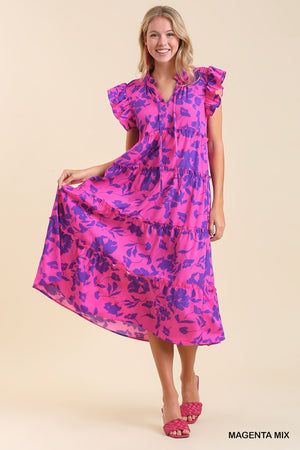 Print Tier Maxi Dress