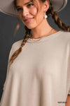 Loose Round Neck Waffle Top