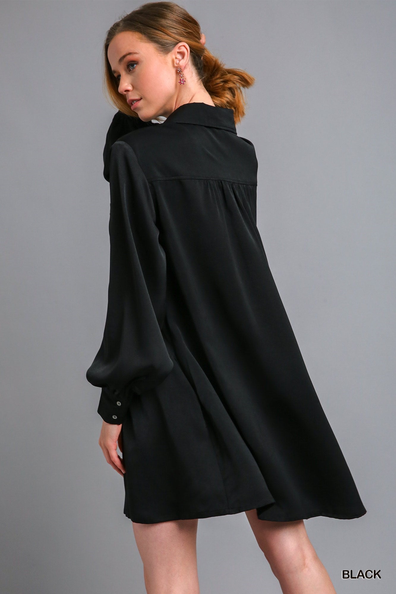 Satin Button Down Shirt Dress Free Souls Boutique Satin Button Down Shirt Dress Free Souls Boutique