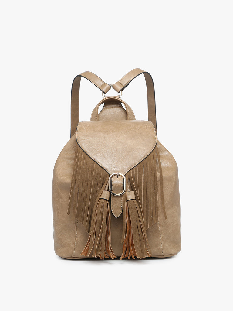 Jewel Fringe Bucket Backpack