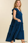 Flutter Tier Midi Dress