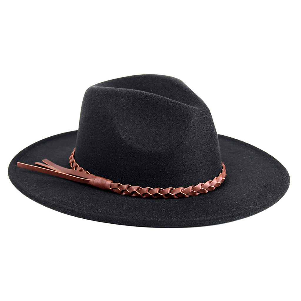 Debbie Braided Band Wide Brim Hat