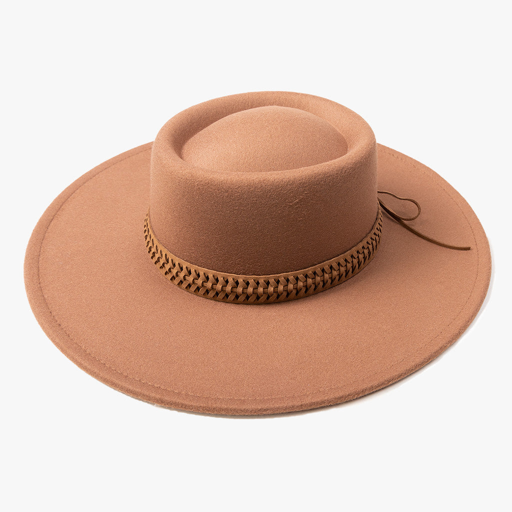 Romy Braided Tie Band Fedora Hat