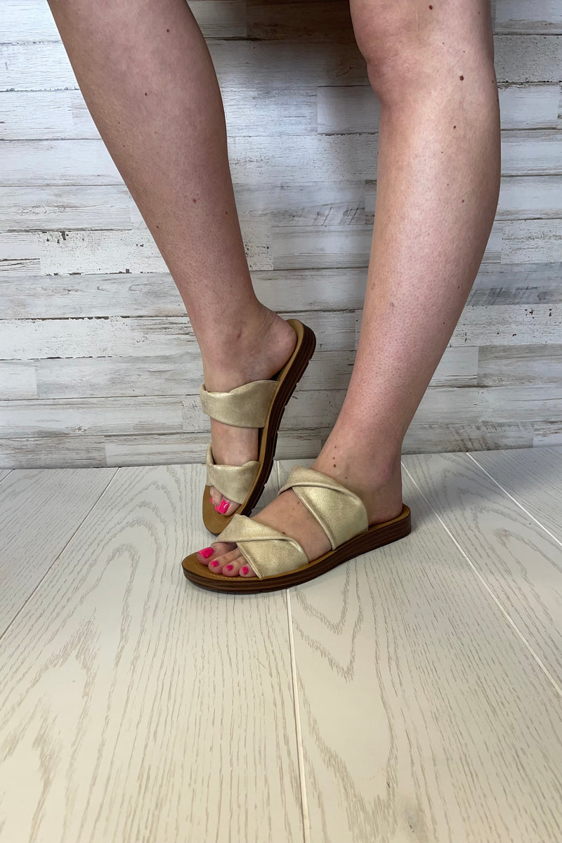 With A Twist Slip On Sandals