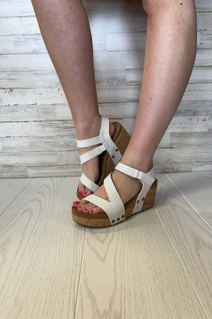 Spring Fling Wedges- White Shimmer