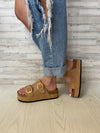 Double Strap Platform Buckle Sandals