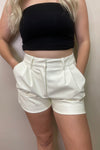 Faux Leather Side Pocket Shorts