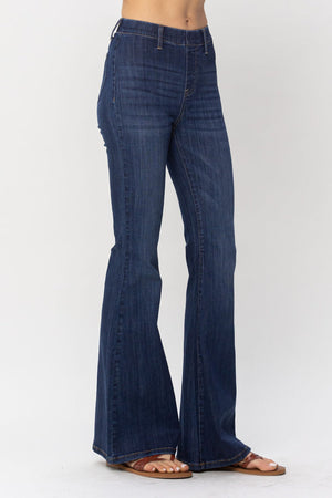 HW Pull on Flare Jeans