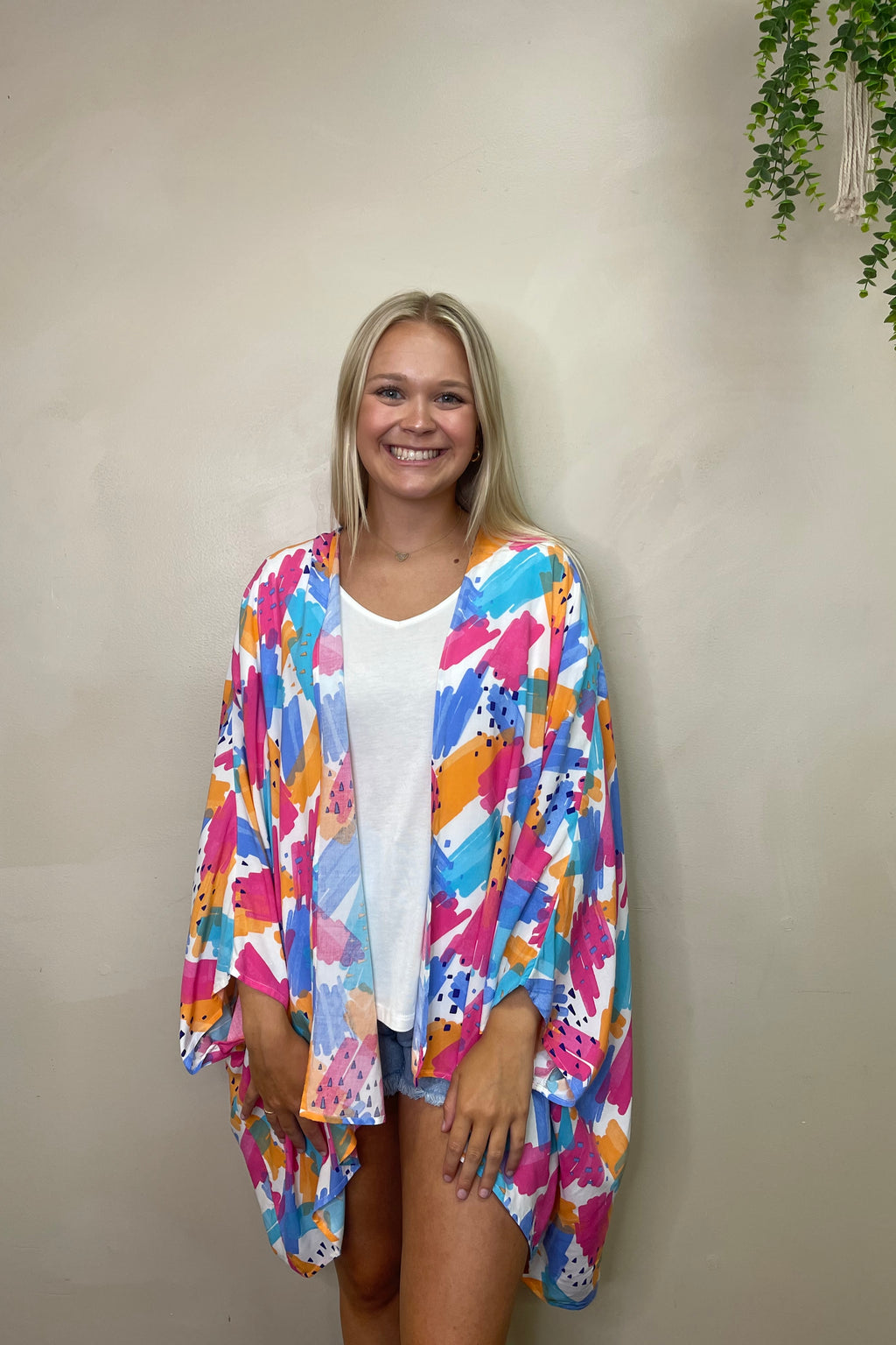 Plus Print Spot Kimono