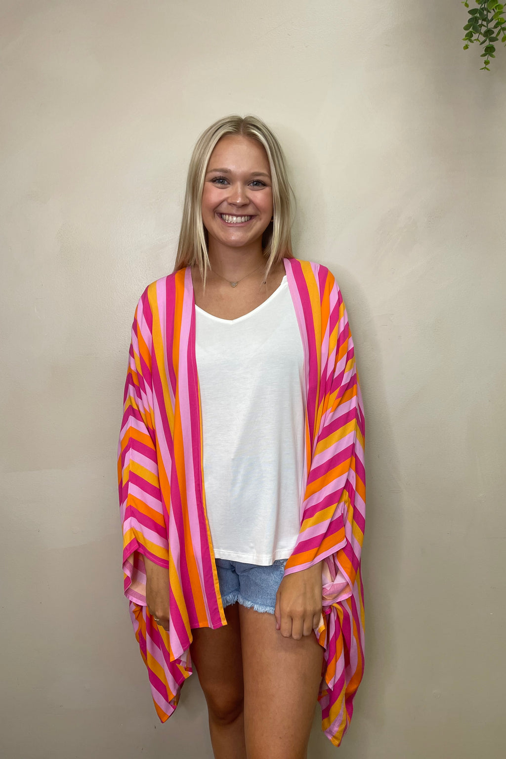 Bright Stripes Kimono