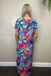 Plus Tropical Print Easy Maxi Dress