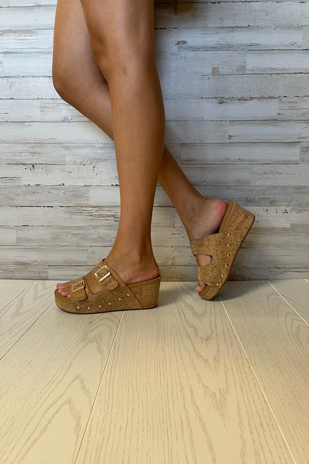 Twinkie Slip-On Sandals- Square Cork