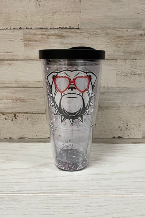 Bulldog Glitter Tumbler