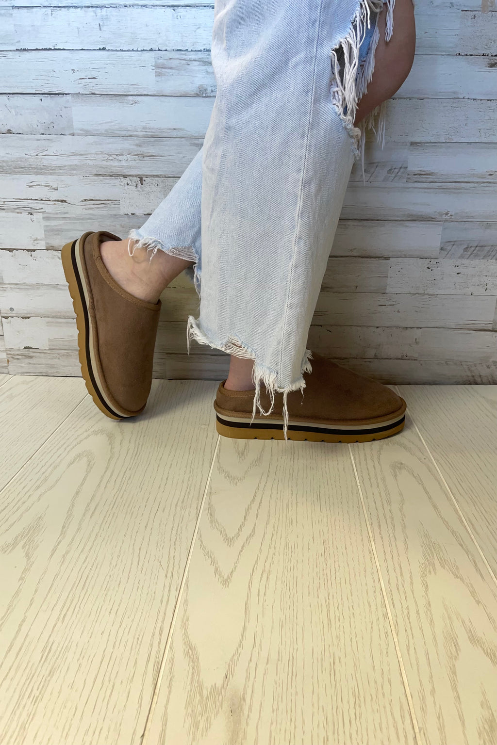 Gabby-1 Fur Lined Slip-On Mules