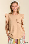 Ruffle Sides Knit Top