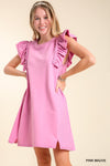 French Terry Ruffle Dress
