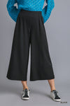 Woven Pleat Wide Leg Pants