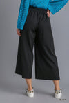 Woven Pleat Wide Leg Pants