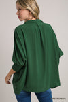 Smock Cuff Dolman Collar Top
