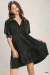 Cotton Gauze Smock Half Sleeve Dress