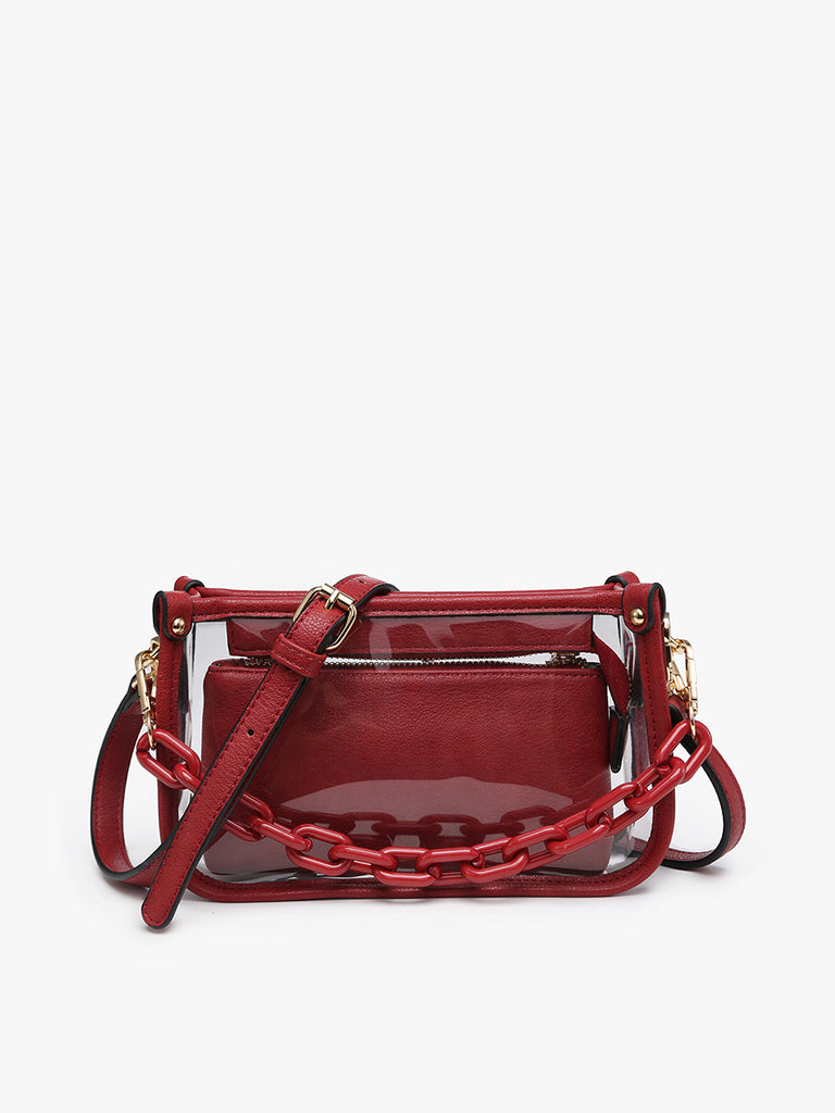 Jessica Clear Crossbody Bag With Chainstrap