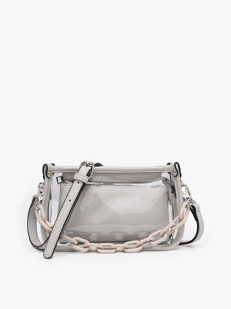 Jessica Clear Crossbody Bag With Chainstrap